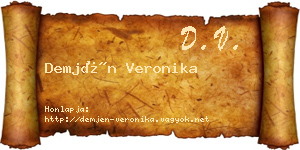 Demjén Veronika névjegykártya